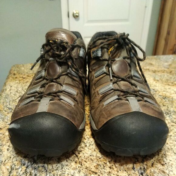 Keen Steel Toe Mens 13 Brown Leather Work Shoes ASTM F2413-11 Hiking main image 10